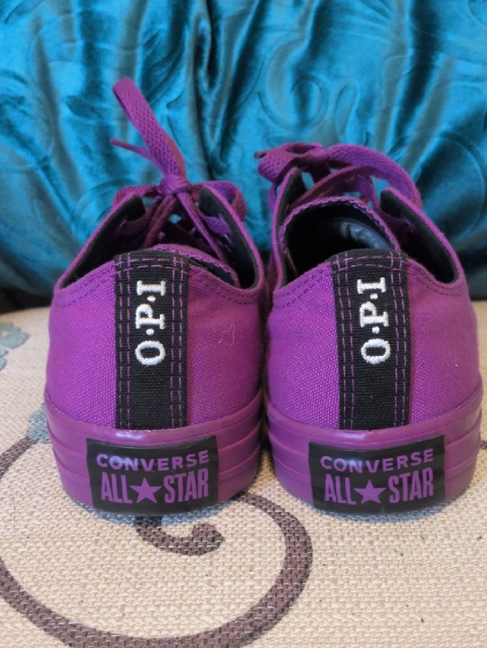 Converse O.P.I Women's Low-Top Canvas Sneakers in Purple - Picture 2 of 6